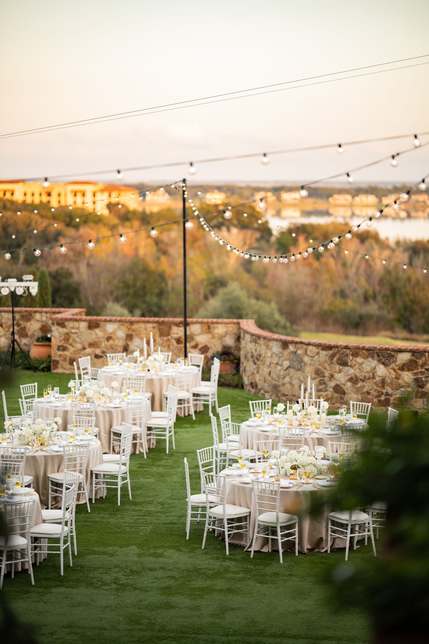 Outdoor wedding ceremony setup Bella Collina Montverde Florida Weddings by Ray