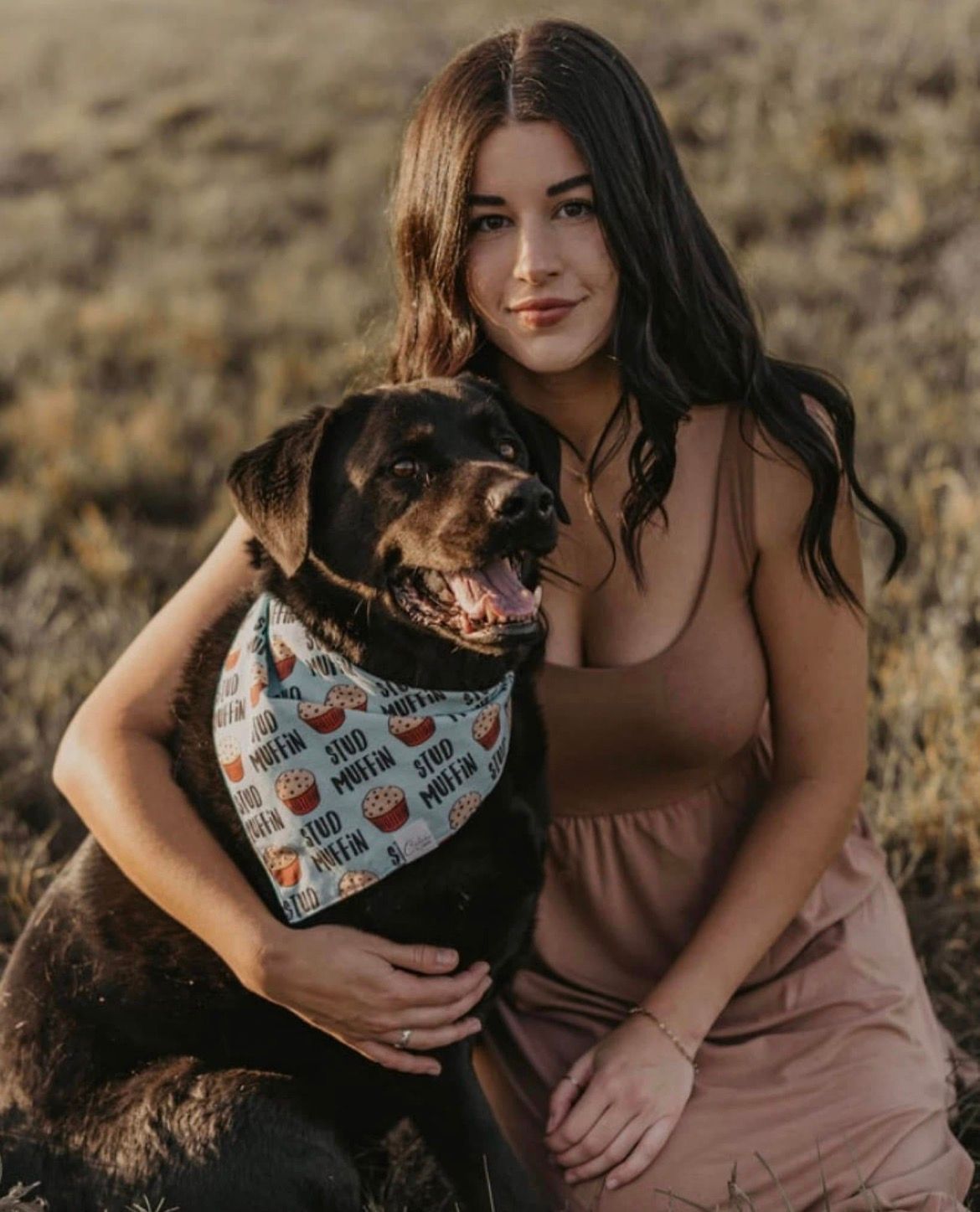 portrait with a dog