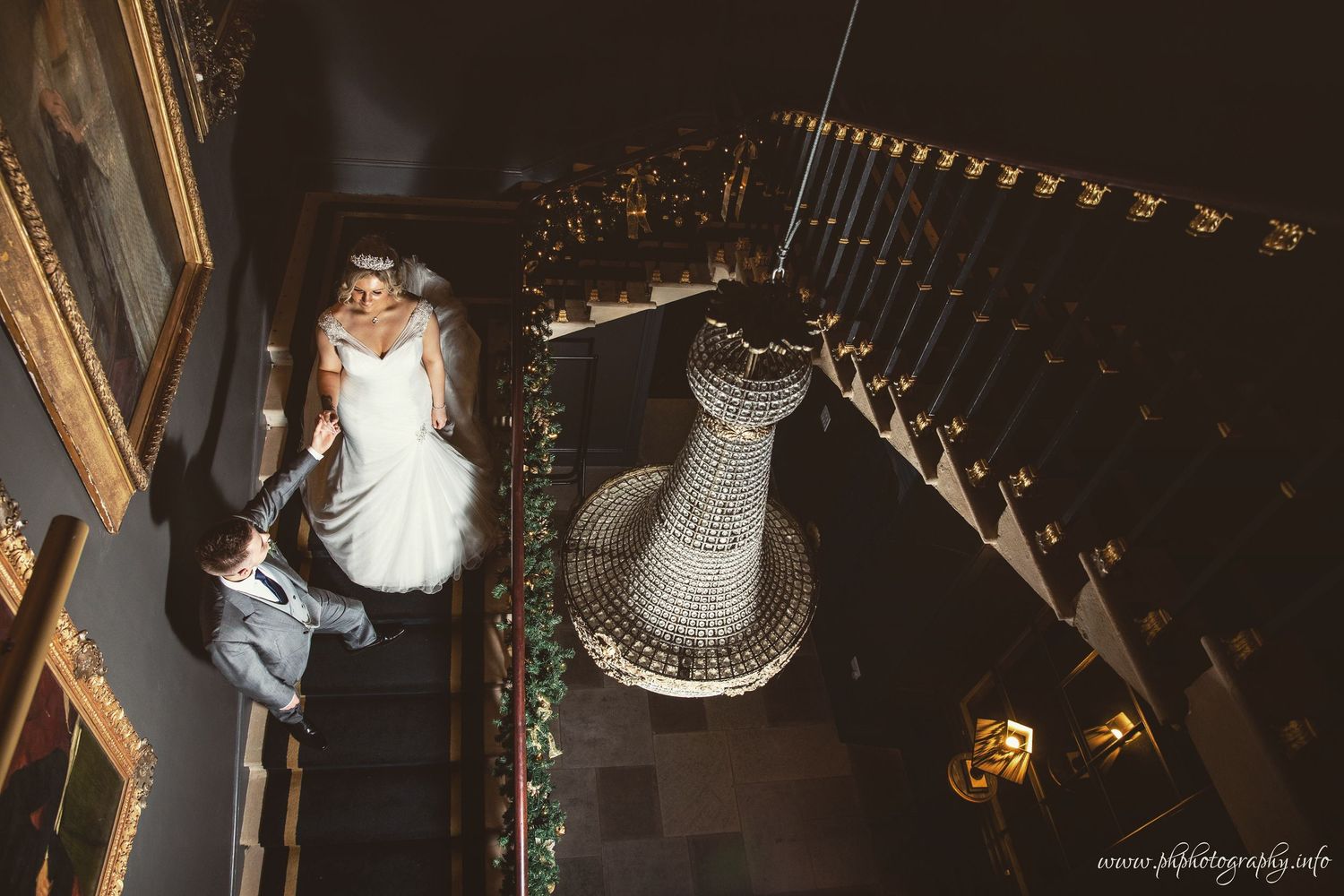 stubton hall wedding portrait in low light