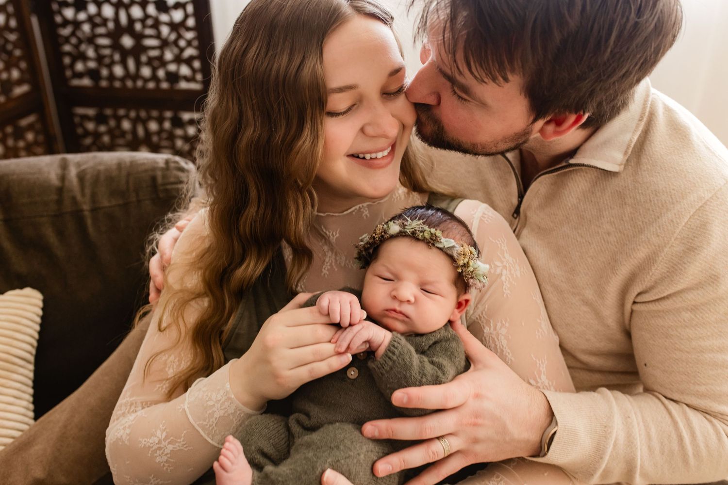 Studio Newborn and maternity photography in Waunakee WI, near Madison WI.