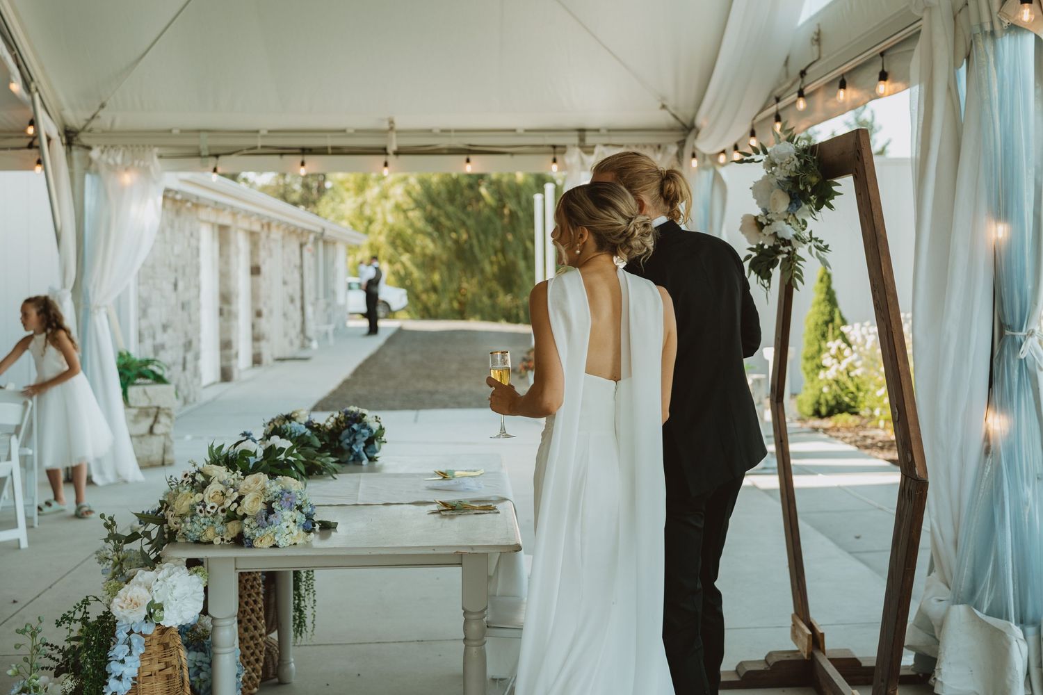 Candid newlywed couple enjoying time together