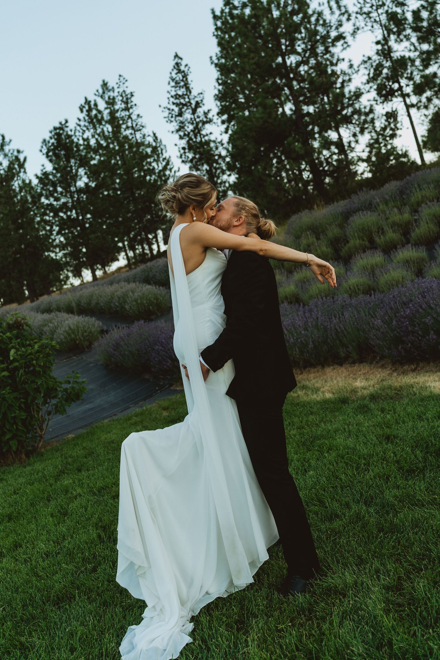 Candid newlywed couple portraits