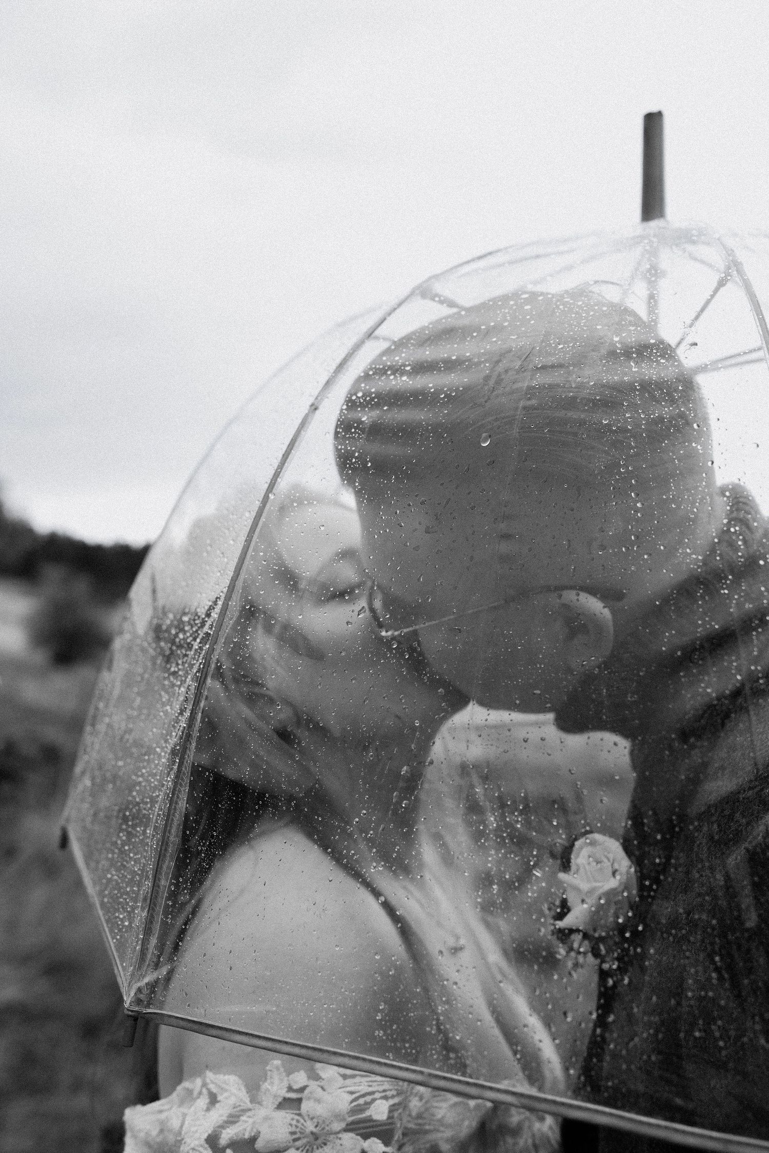 Rainy wedding day in Northeastern Oregon near LaGrande