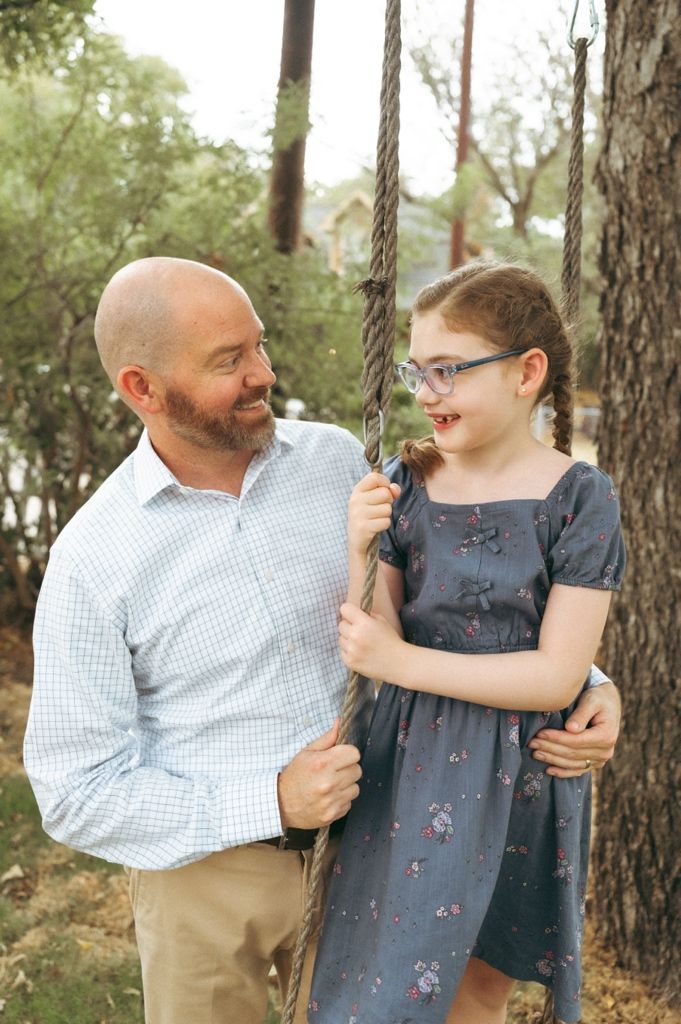 Father and daughter photos at Beverly Harris House in McKinney TX