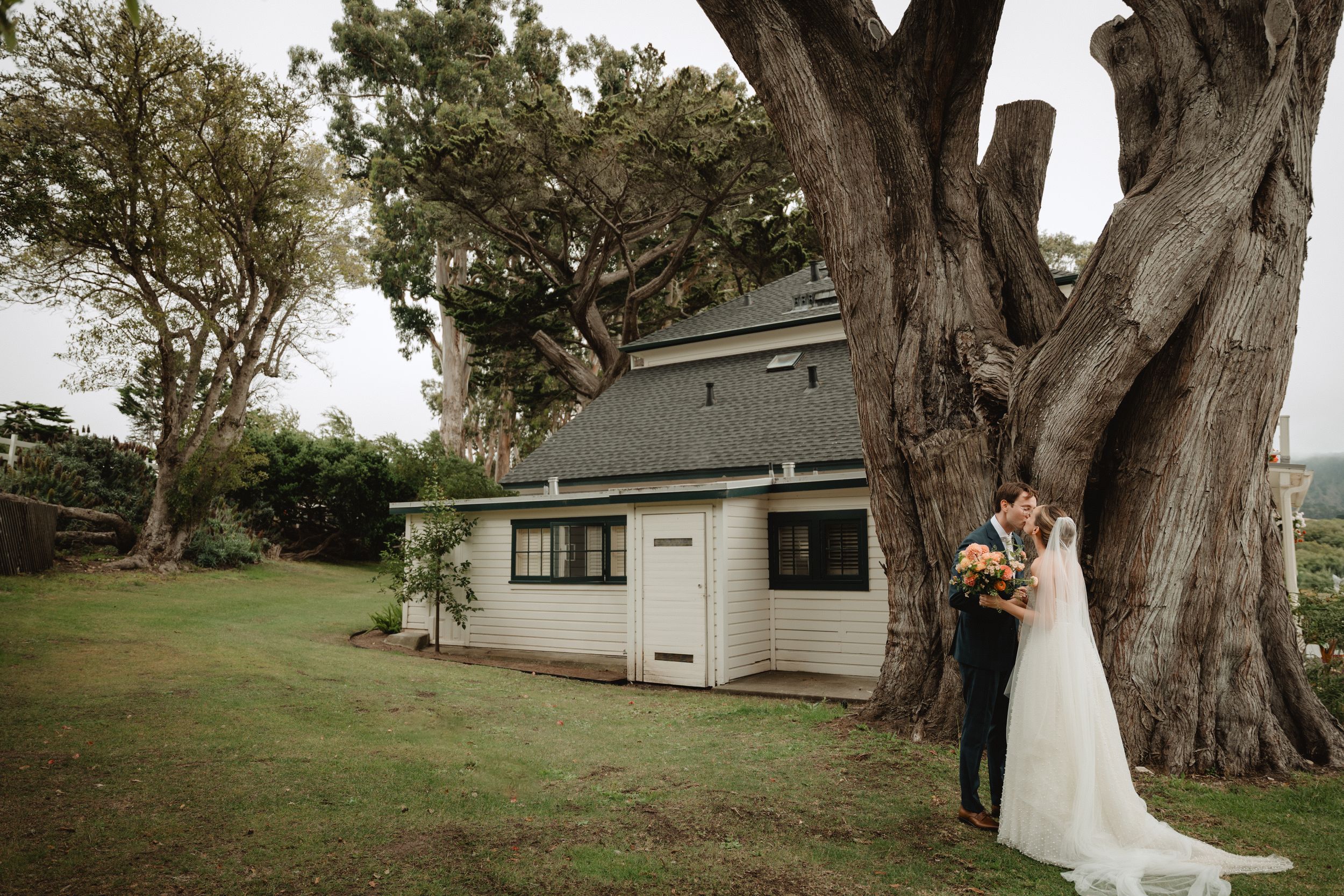 bride and groom photos at Carmel Micro Wedding