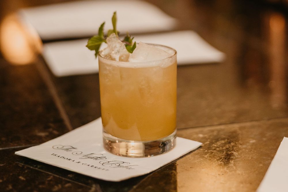 2nd Street Bistro mixed drink captured by Local Livingston Photographer for a couples welcome Party to their wedding Weekend in Montana