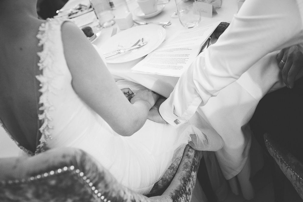 Bryllupsdetalje i sort/hvid – bryllupsfoto af Martin & Louise