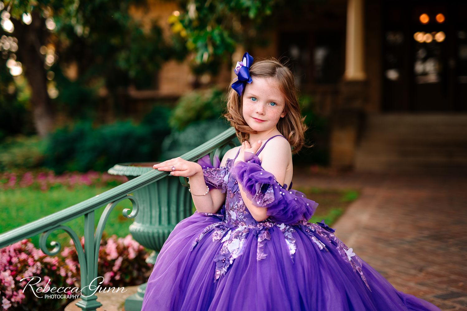 Dream Dress Child Couture Tulsa Oklahoma purple Benley and Lace Dress gown