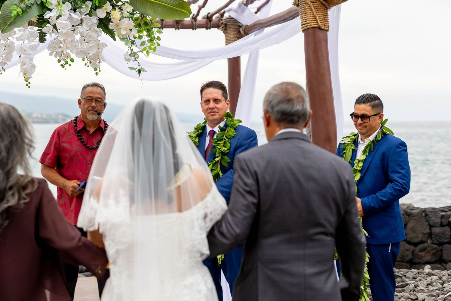 A wedding ceremony in Hawaii