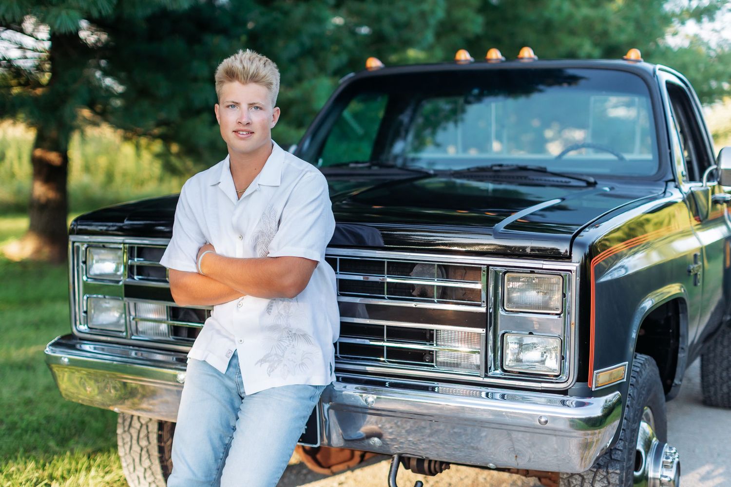 Boy with truck