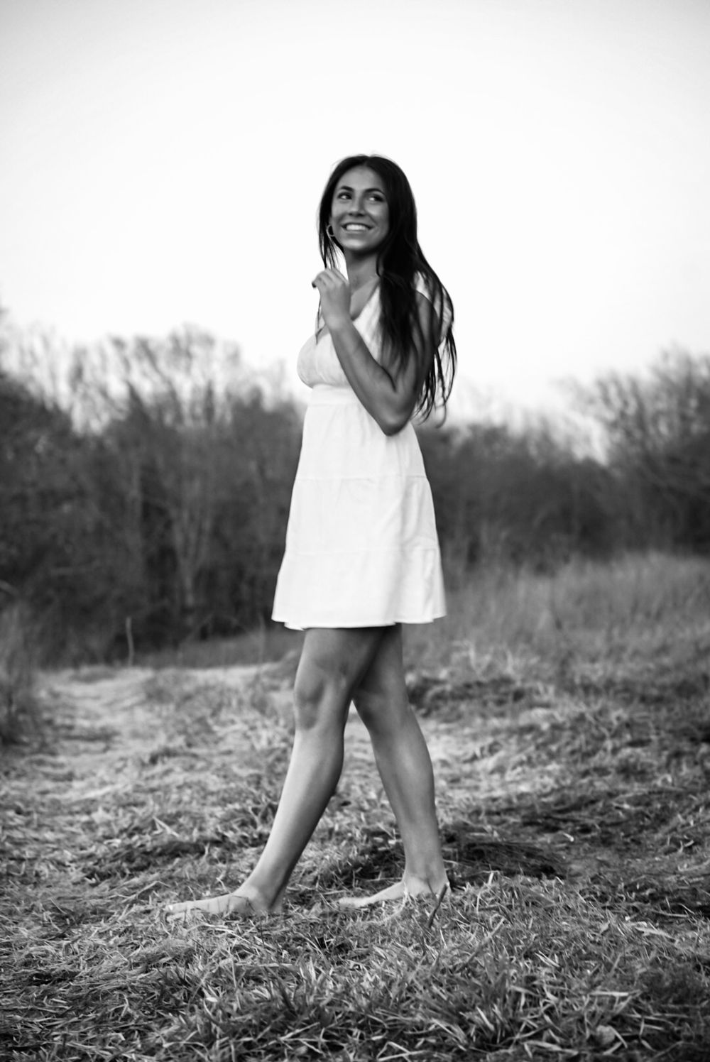senior session, black and white