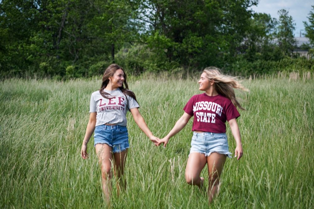 senior session, best friends, college