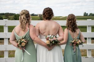 Bride and bridesmaids
