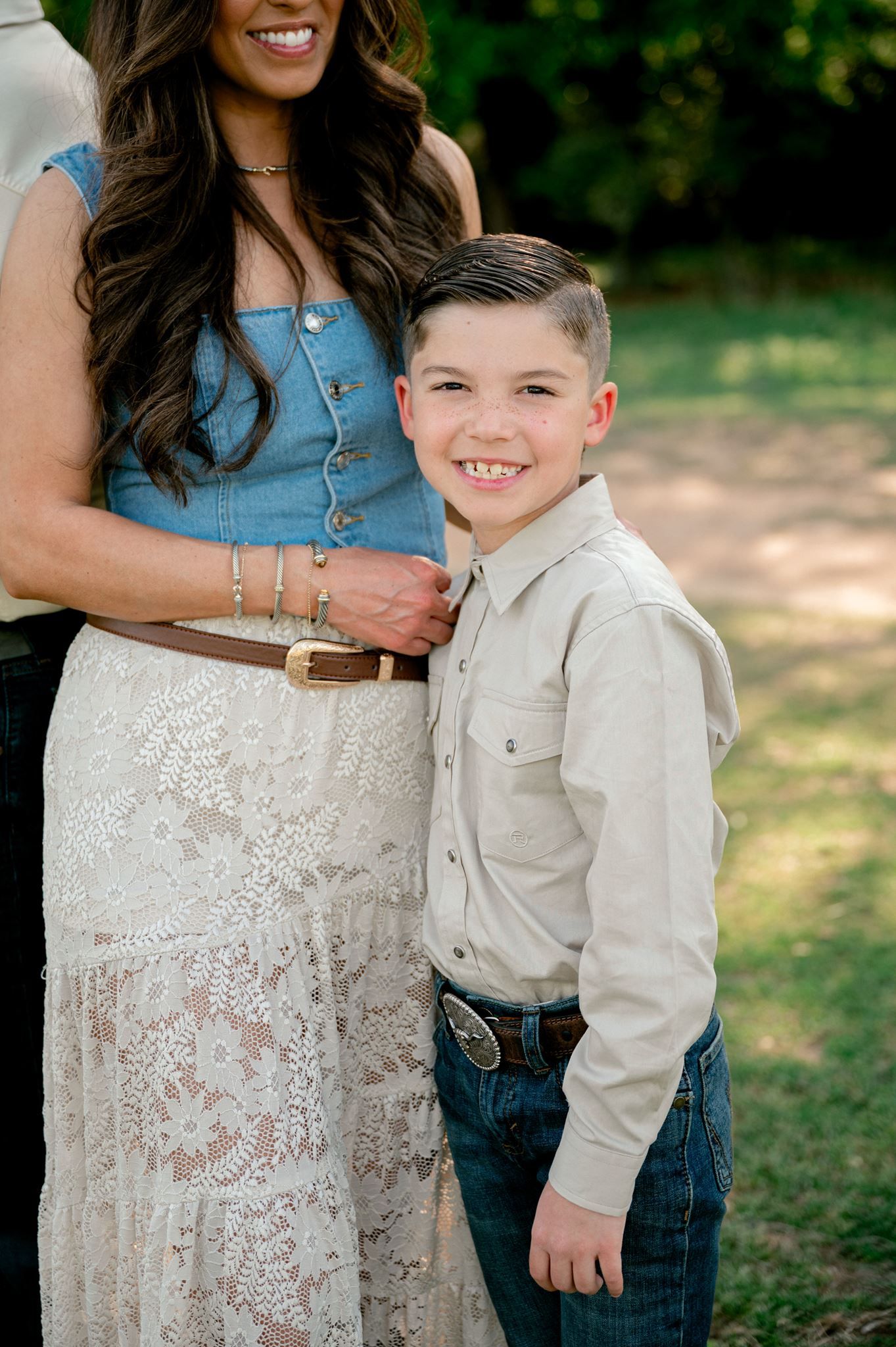 Young boy during an outdoor family photo session.