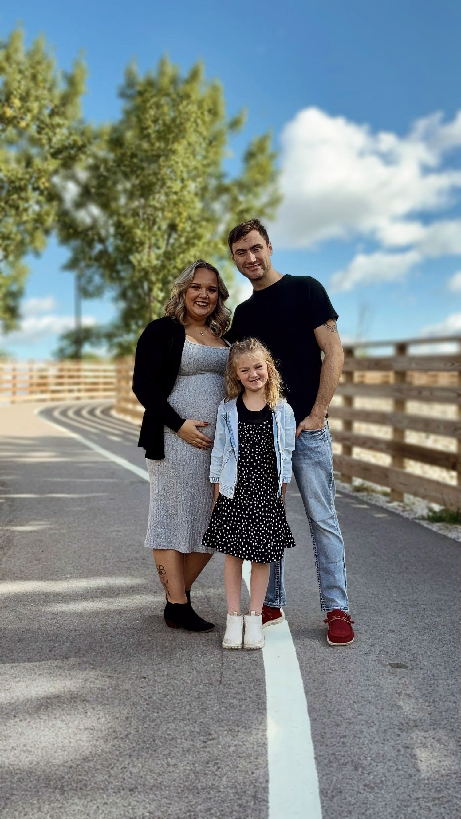 Family smiling during family photography session