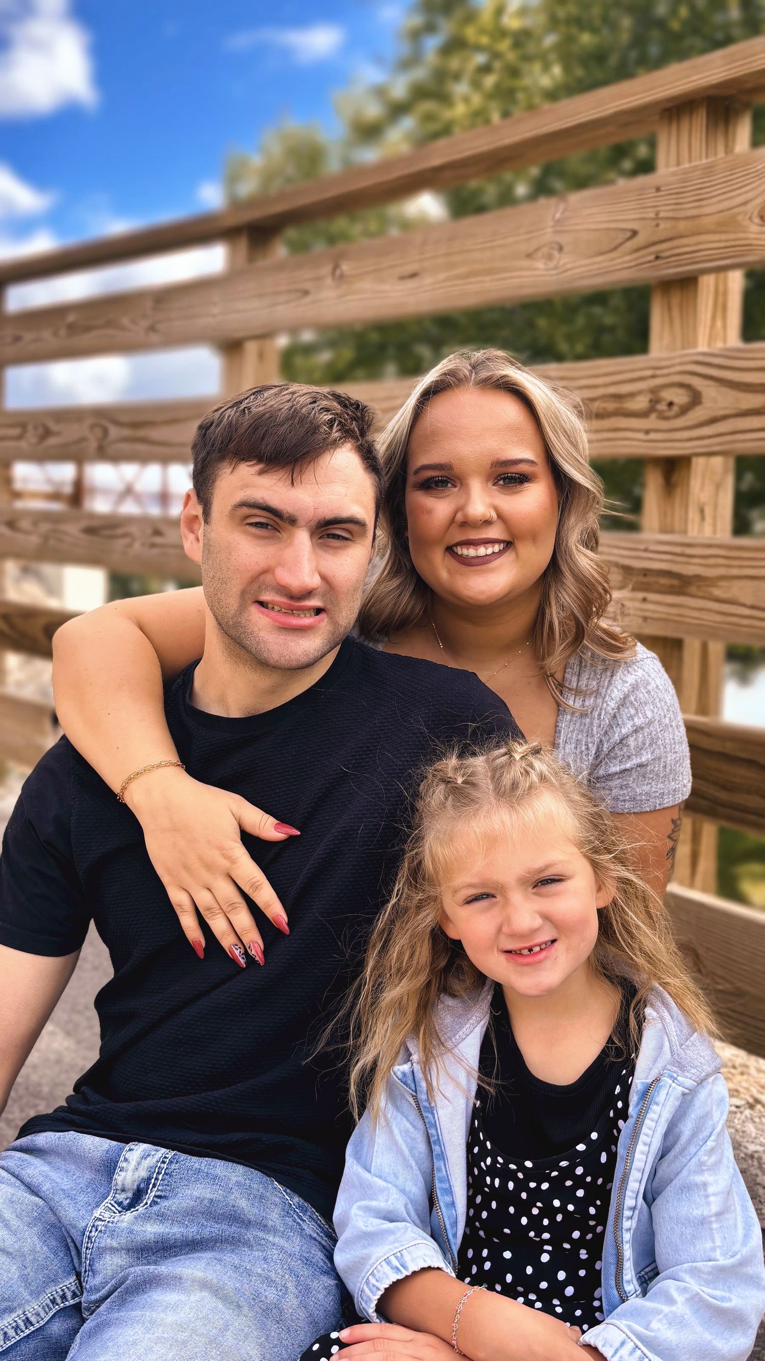 Family smiling during family photography session