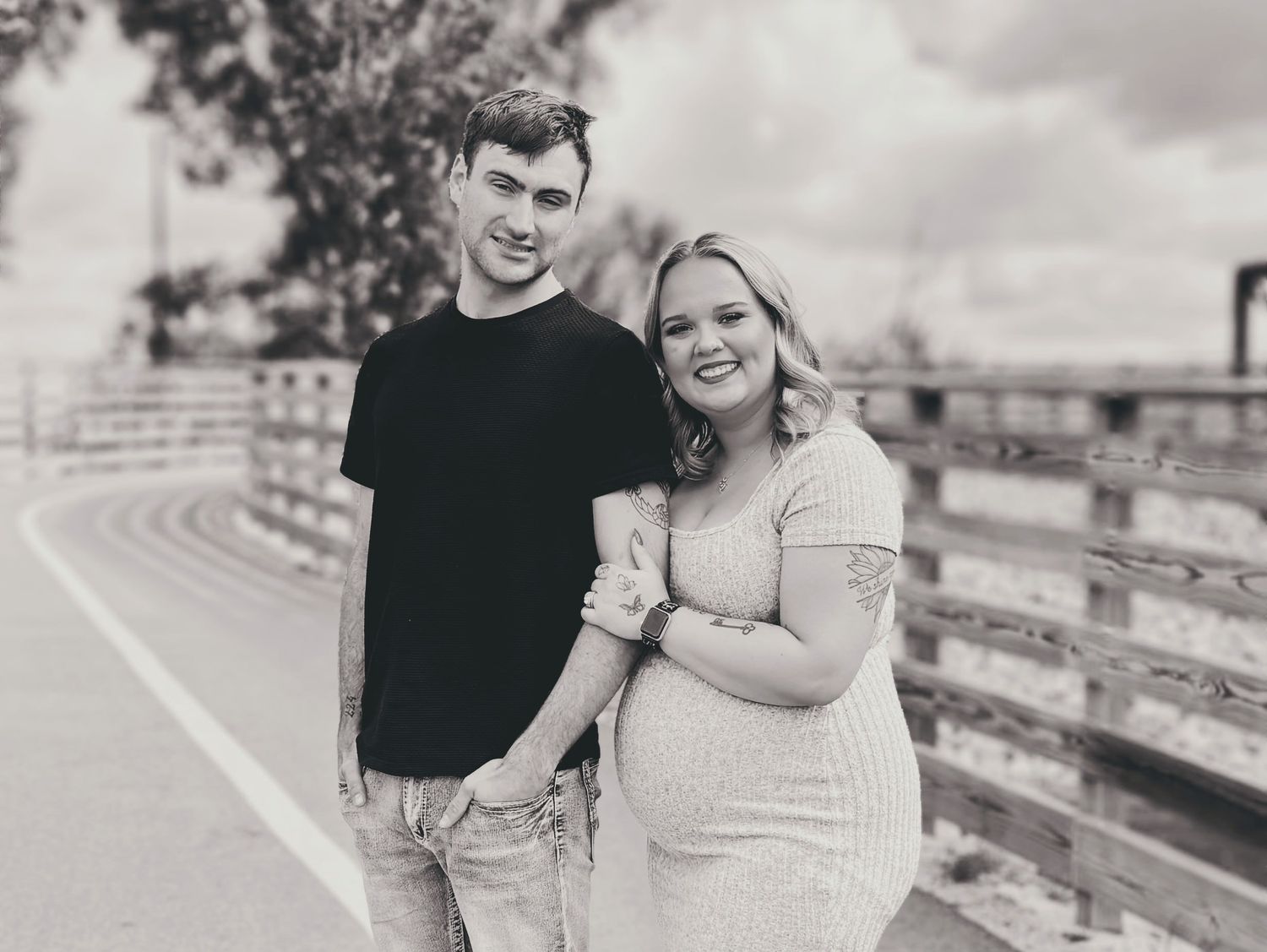 Couple smiling during family photography session