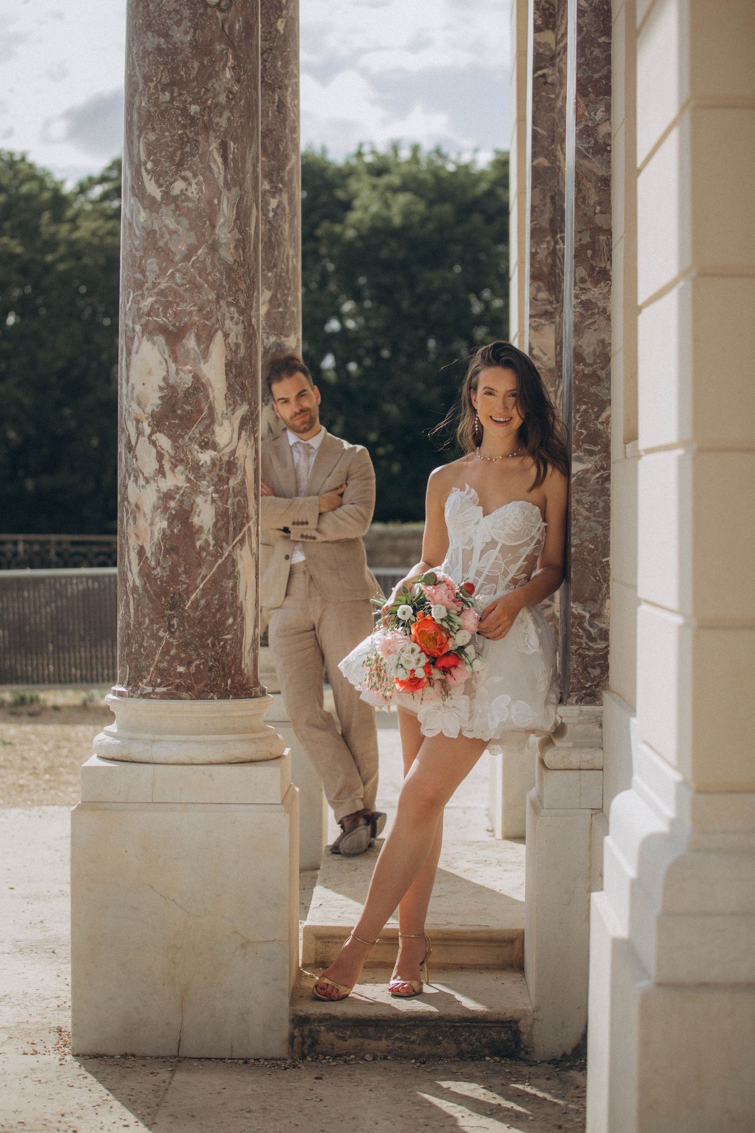 Wedding photoshoot at Parc de Bagatelle Paris - Léa Charra