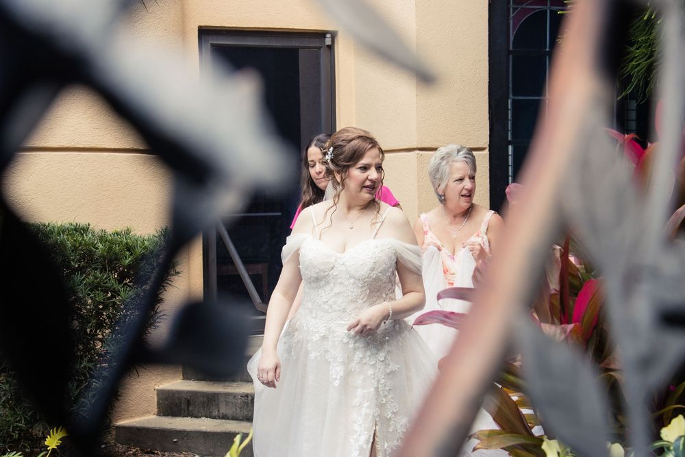 Editorial style wedding photography at St Paul's Catholic Church, Tampa, Florida.