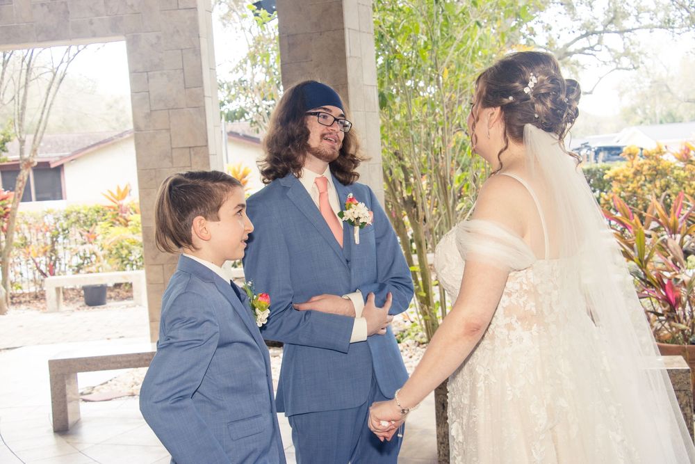 Editorial style wedding photography at St Paul's Catholic Church, Tampa, Florida.