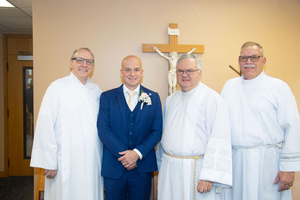 Editorial style wedding photography at St Paul's Catholic Church, Tampa, Florida.