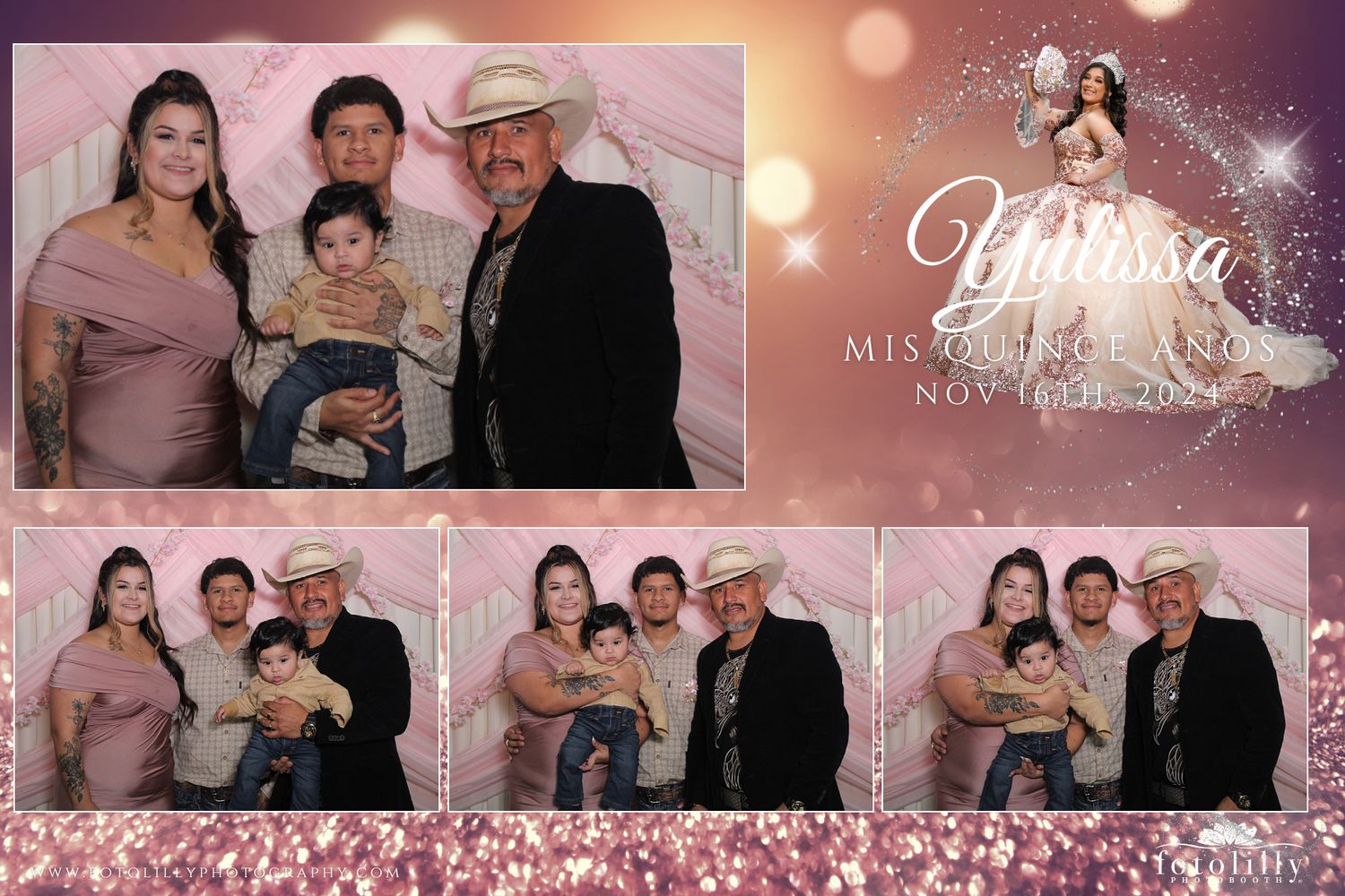 Luxury Quince photo booth rental providing instant printed keepsakes and interactive mirror photo booth throughout Dallas Fort Worth