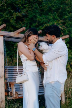 Foxhill Manor engagement photos after a surprise proposal.