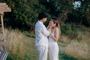 Proposal photographer capturing genuine emotions in the Cotswolds.