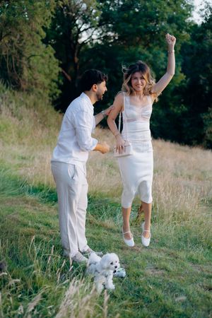 Natural engagement photography at Foxhill Manor.