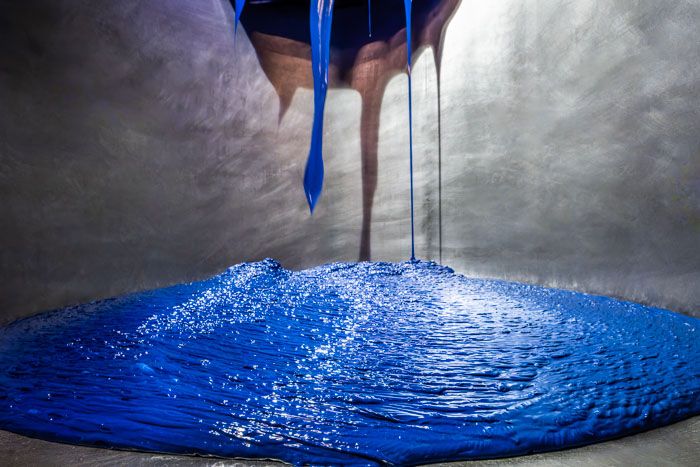 Paint pouring for PCB materials in the Electra Polymers laboratory