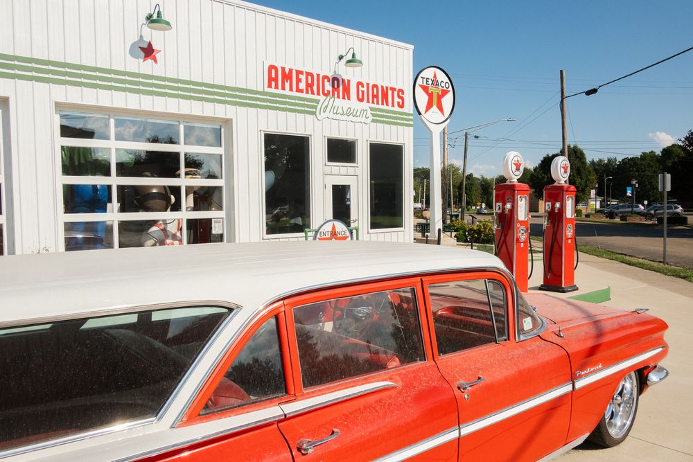 The American Giants Museum in Atlanta, IL on Route 66. September 3, 2026. Photo: David Manning.