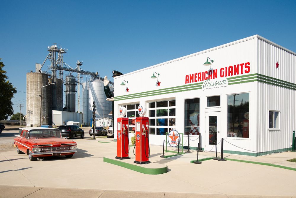 The American Giants Museum in Atlanta, IL on Route 66. September 3, 2026. Photo: David Manning.