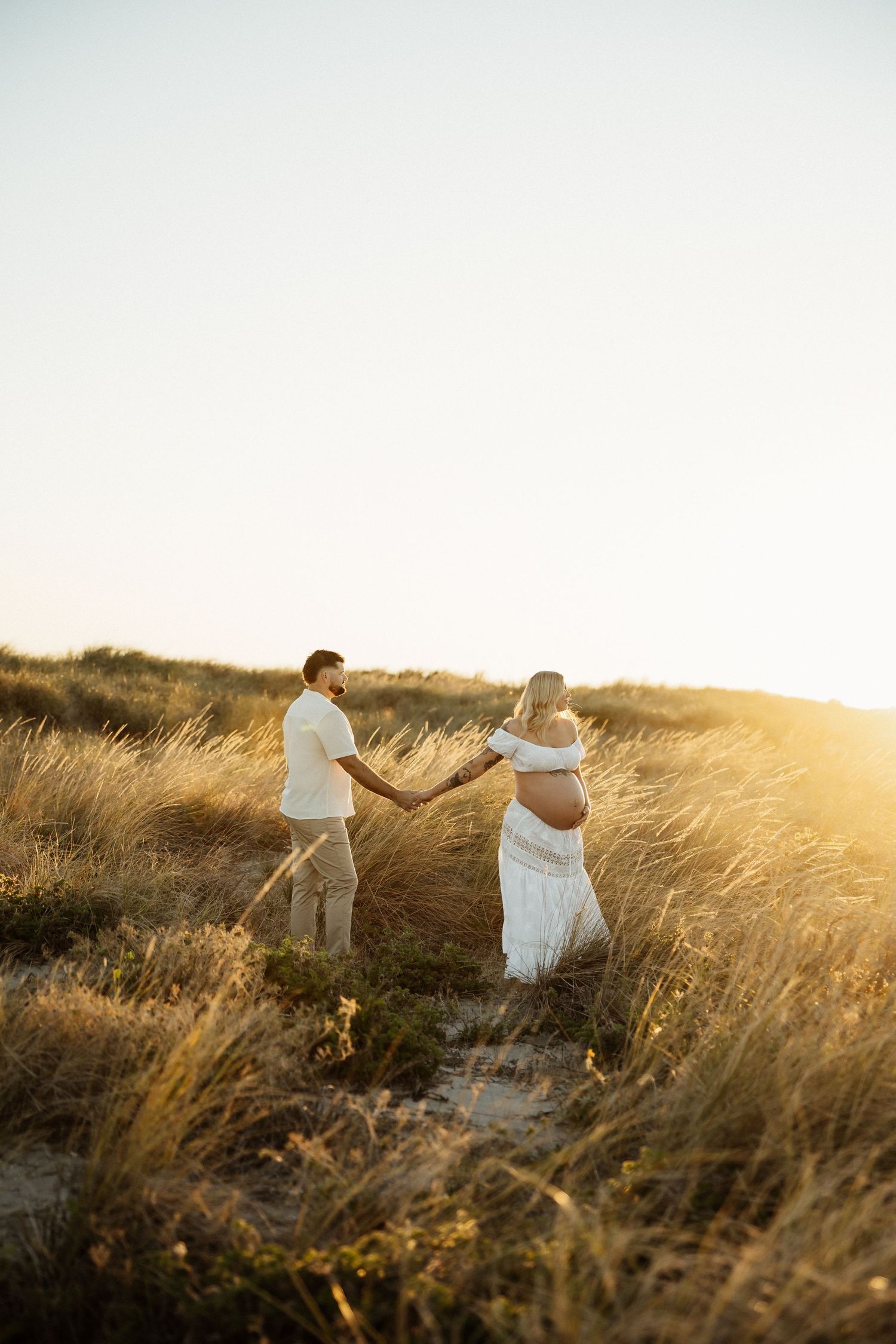 sunset golden hour Perth maternity photography Perth hills