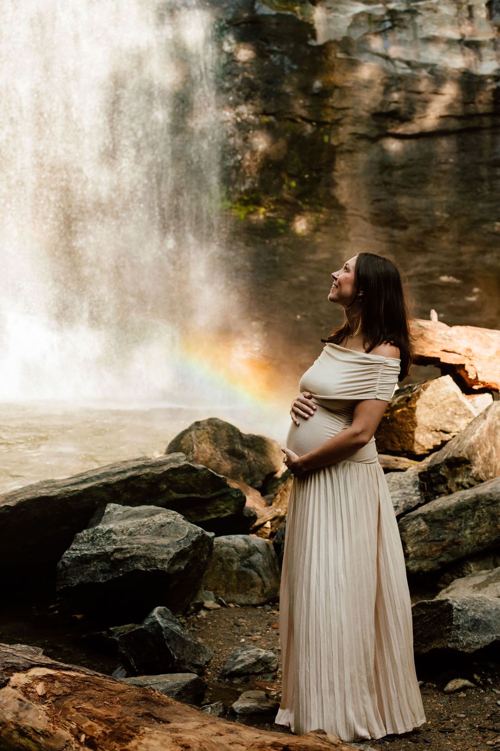 Maternity Session Brevard NC waterfalls