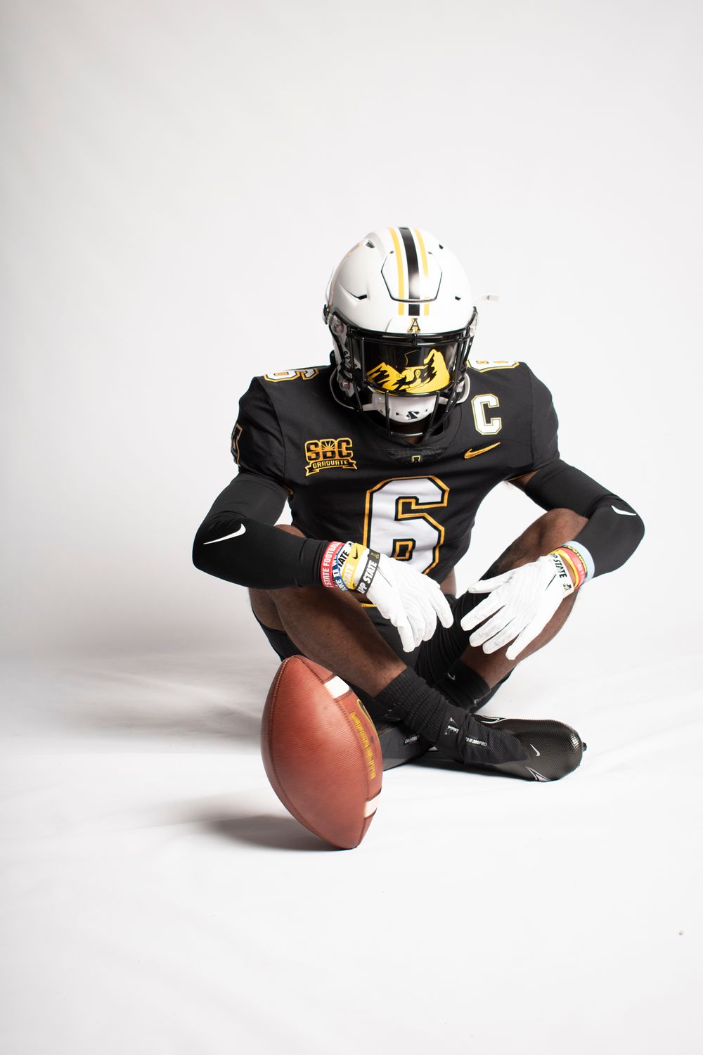 Appalachian State University Football Player Studio Portrait
