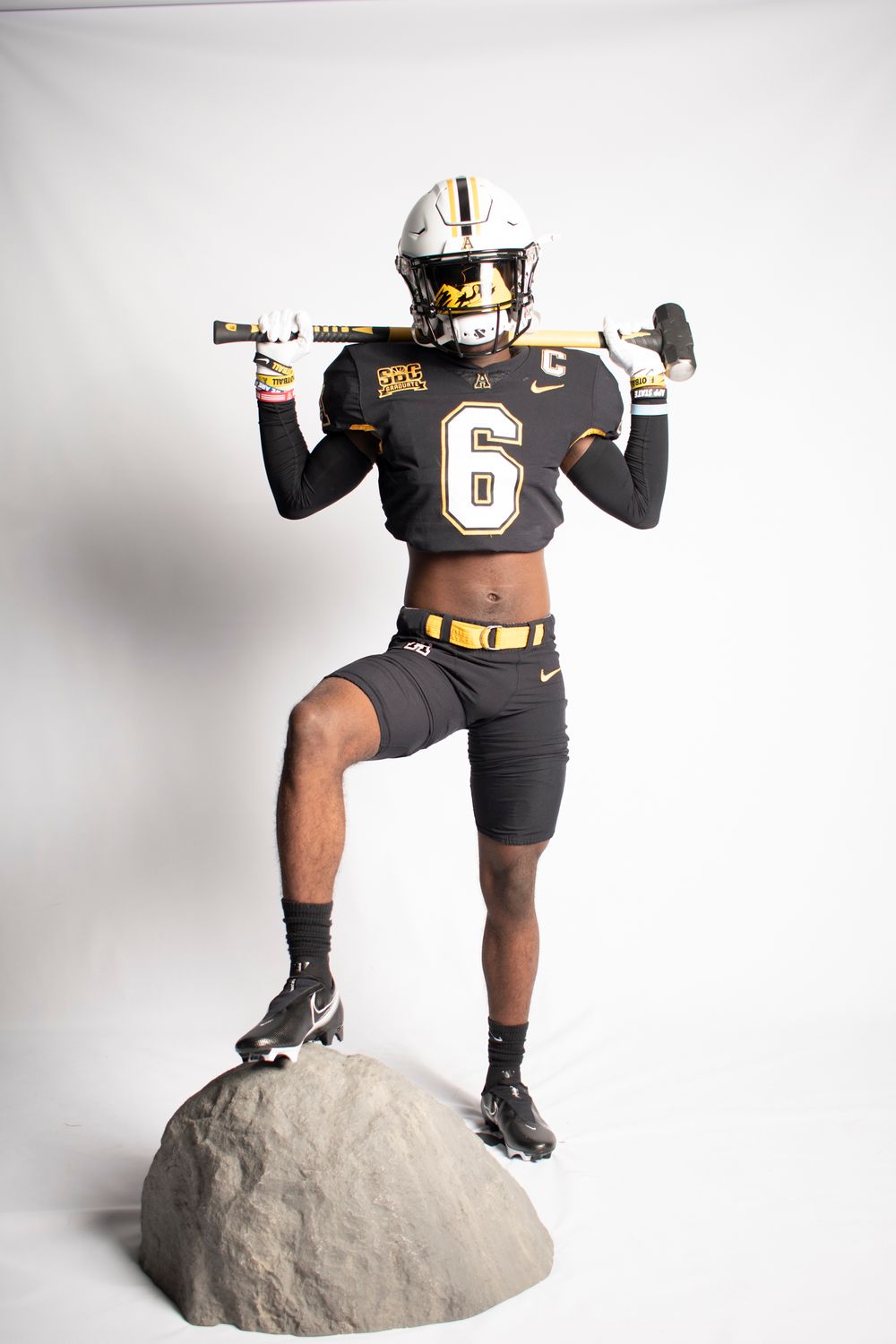 Appalachian State University Football Player Studio Portrait