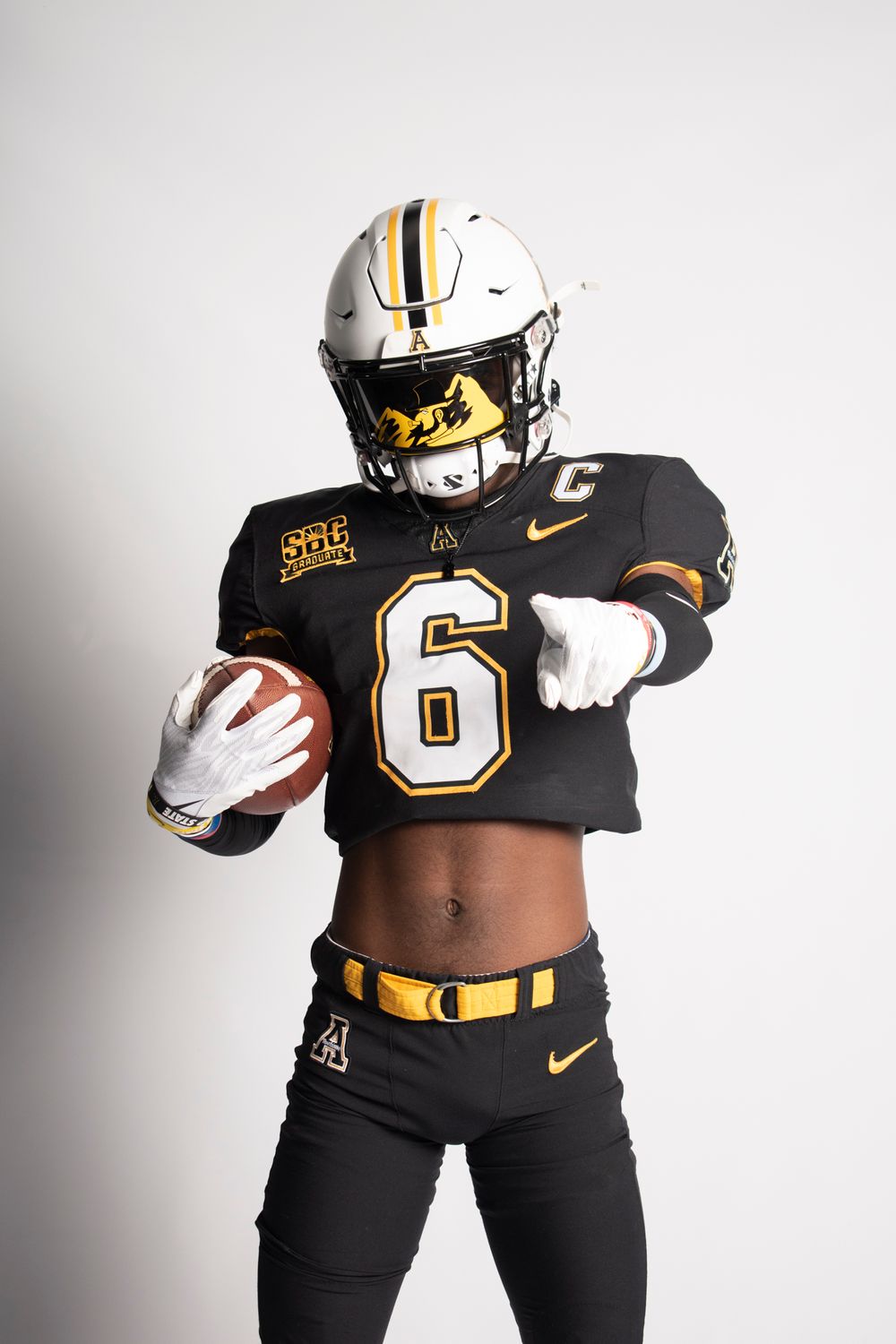 Appalachian State University Football Player Studio Portrait