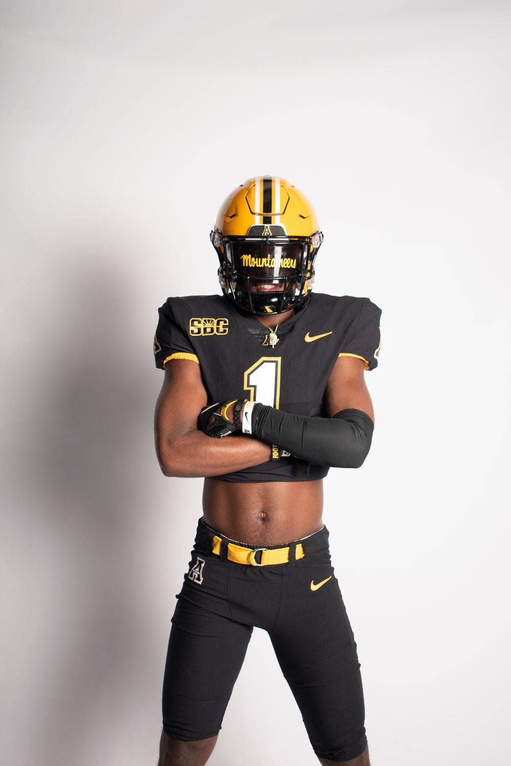 Appalachian State University Football Player Studio Portrait