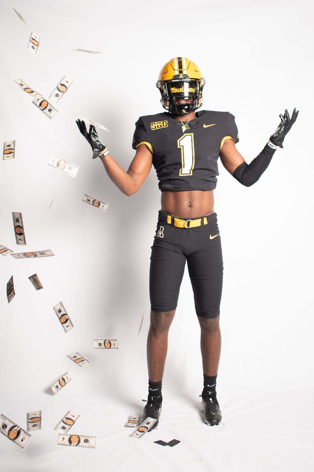 Appalachian State University Football Player Studio Portrait