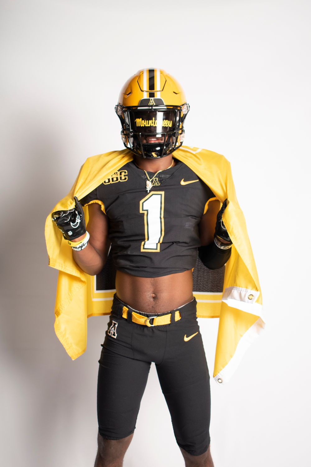 Appalachian State University Football Player Studio Portrait