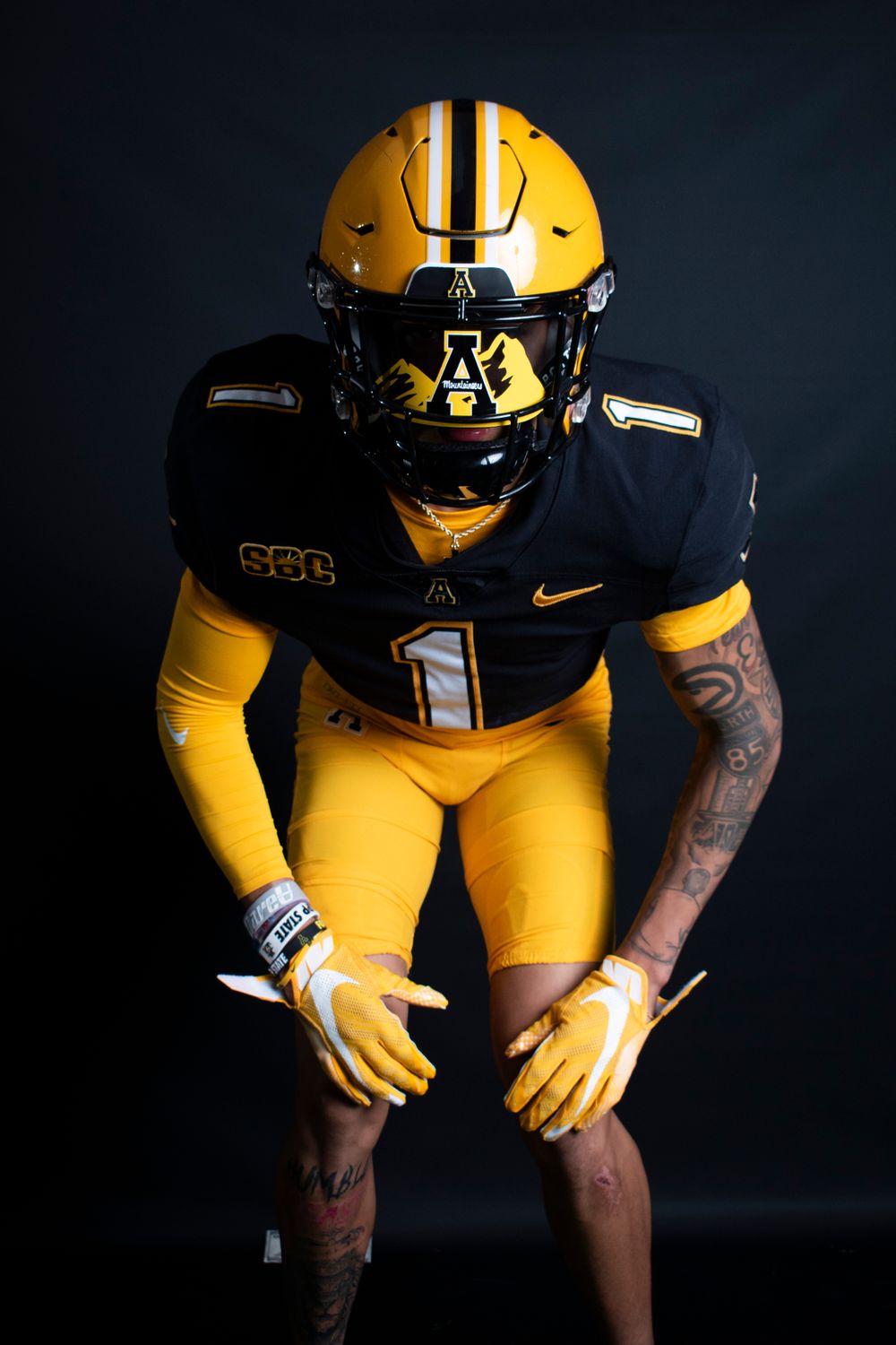 Appalachian State University Football Player Studio Portrait