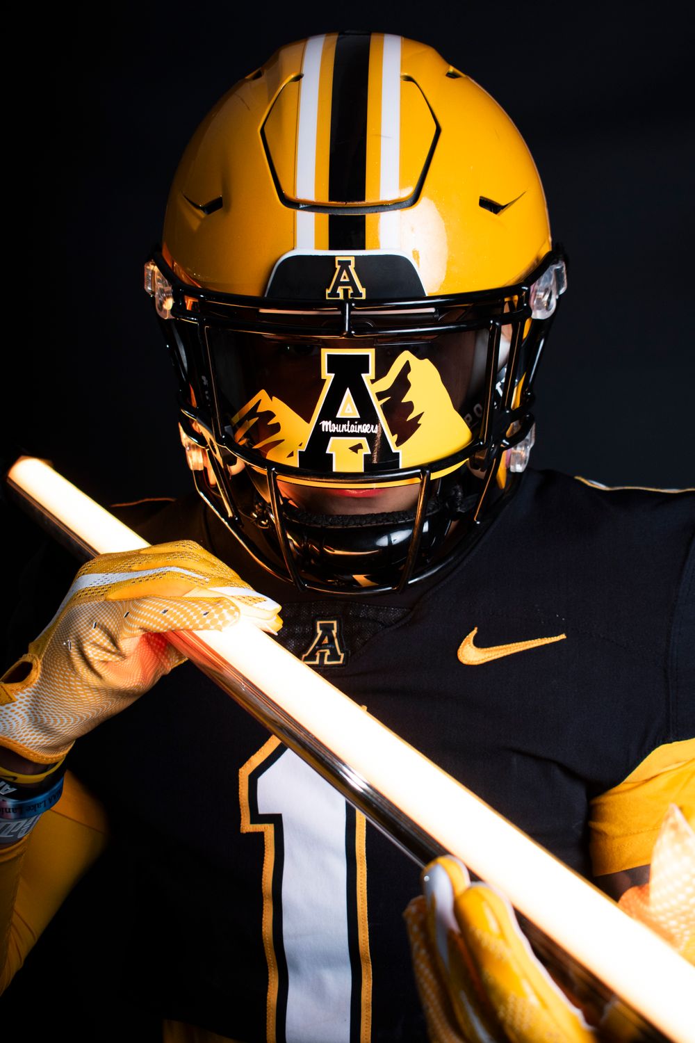 Appalachian State University Football Player Studio Portrait