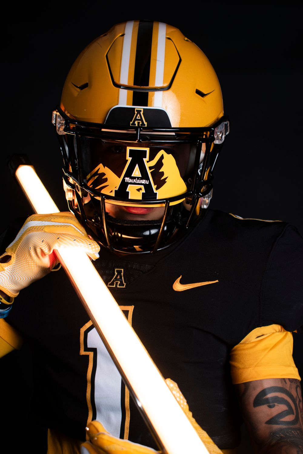 Appalachian State University Football Player Studio Portrait