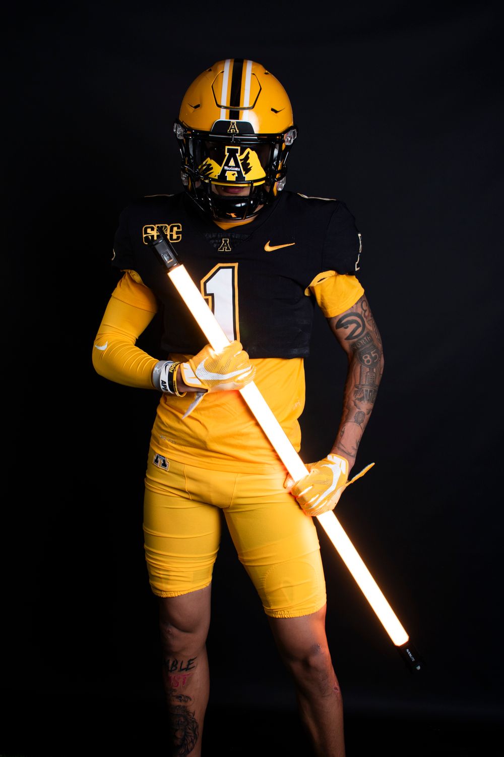 Appalachian State University Football Player Studio Portrait