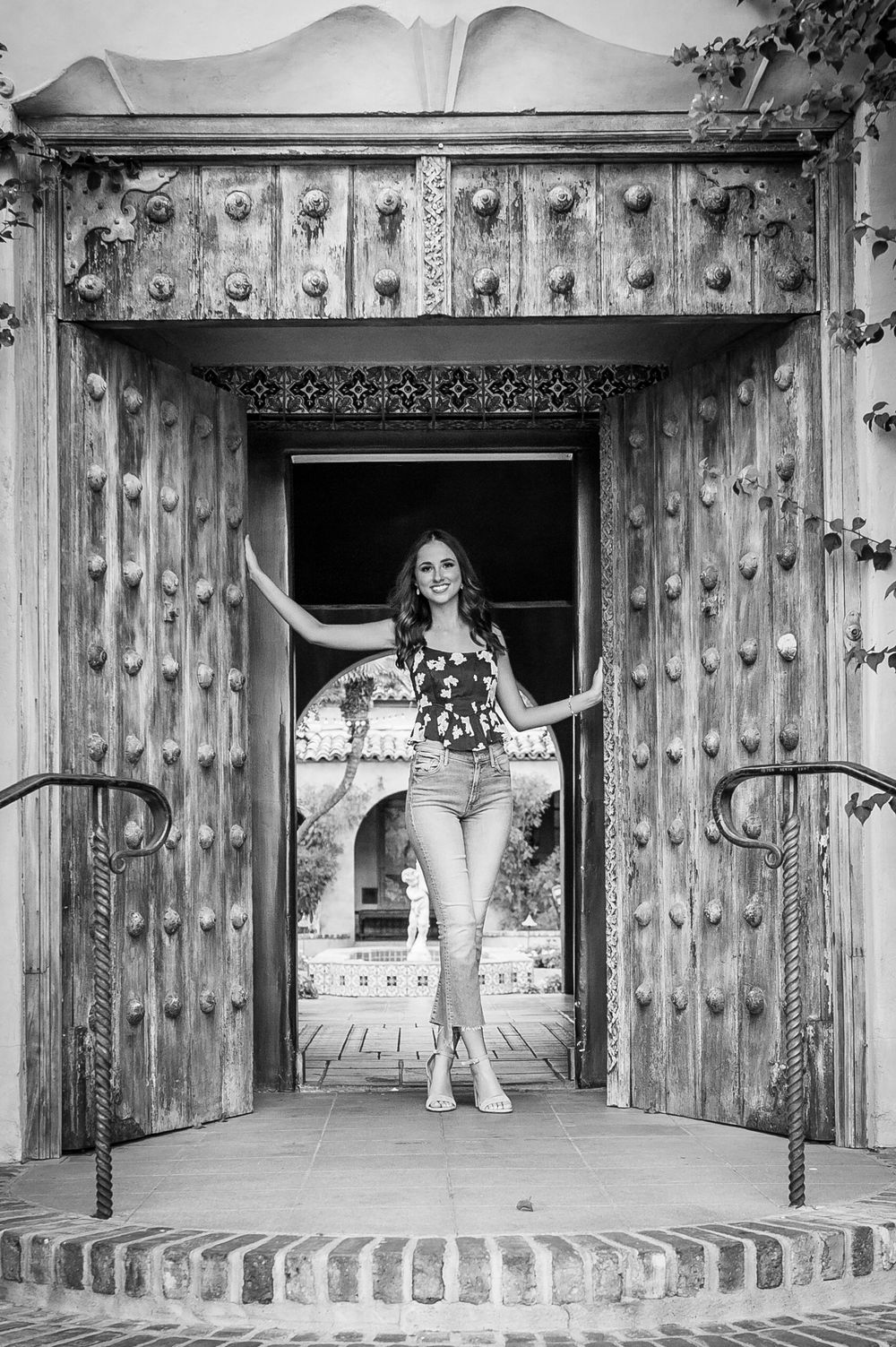 senior girl wood doors royal palms