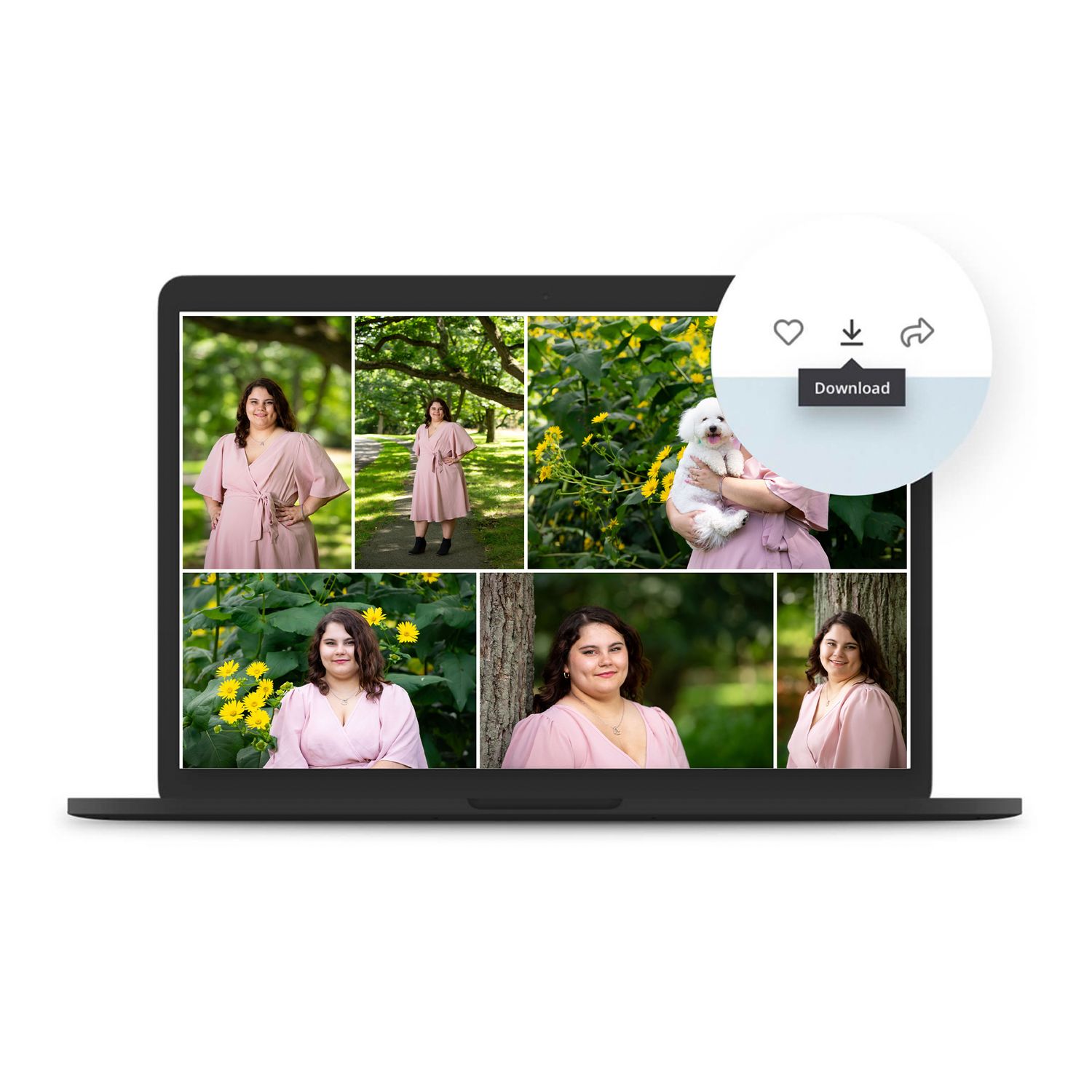 After your photoshoot, you’ll meet with Leah Ramuglia Photography on Zoom to select your favorite senior portraits for you to download.