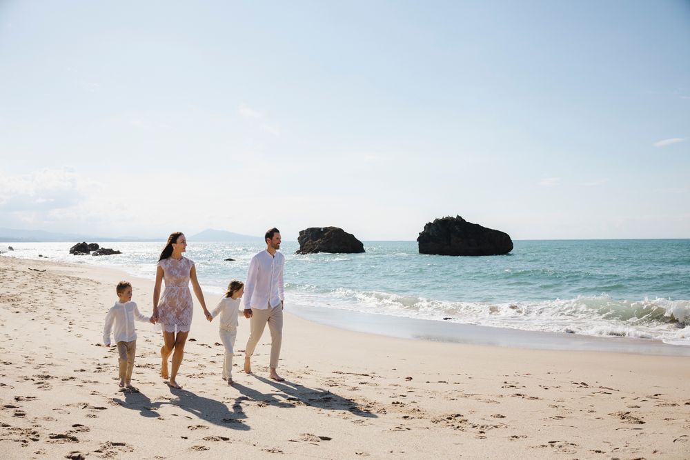 Séance photo famille plage biarritz
