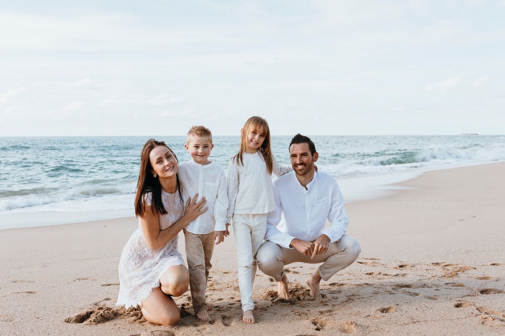 Séance photo famille plage biarritz