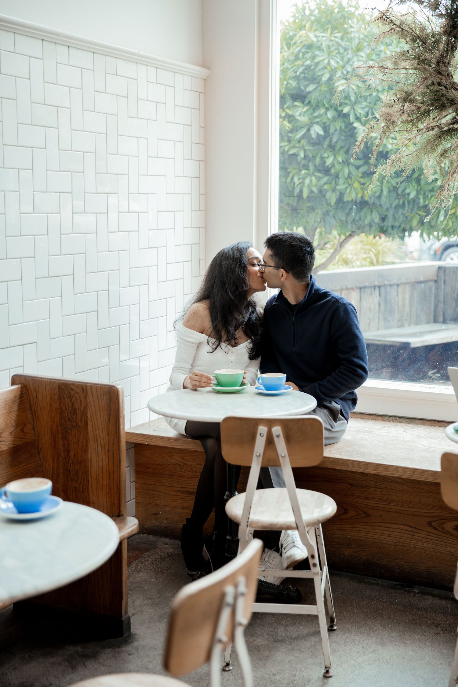 San Francisco engagement coffee shop the mill