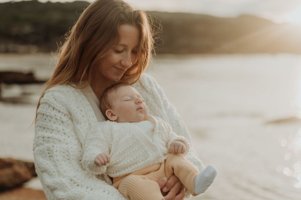 A Boy and The Sea Photography, by Lisa Polizzi, Newborn photography captured on Sydney's Eastern Beaches.